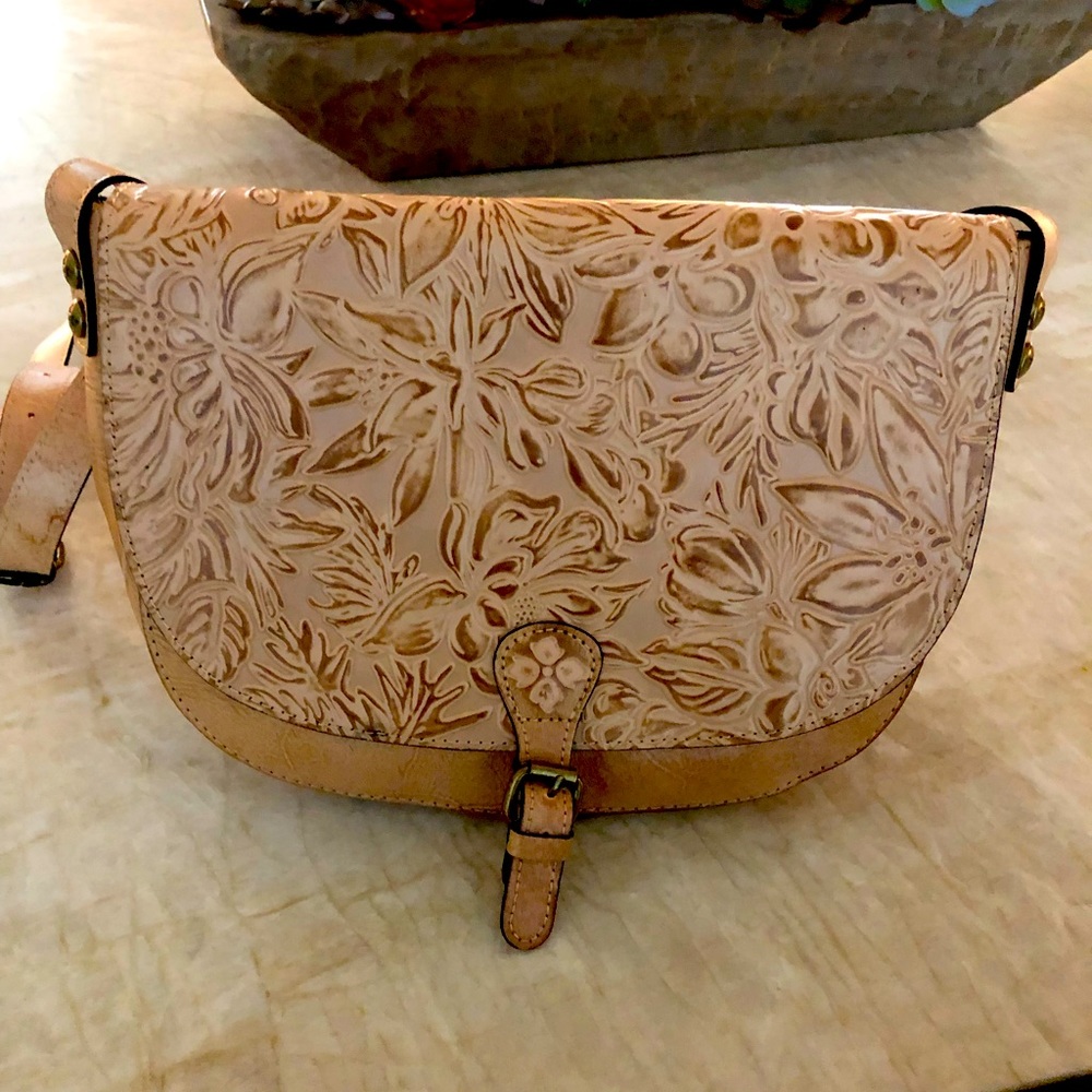 Patricia Nash Rosolini Burnished Flap Saddle Bag